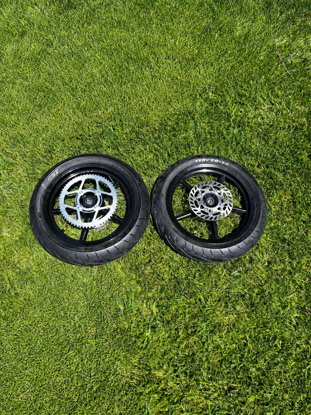 14 Inch Thick SuperMoto Wheelset for Tuttio Soleil 01 + Yozma IN10